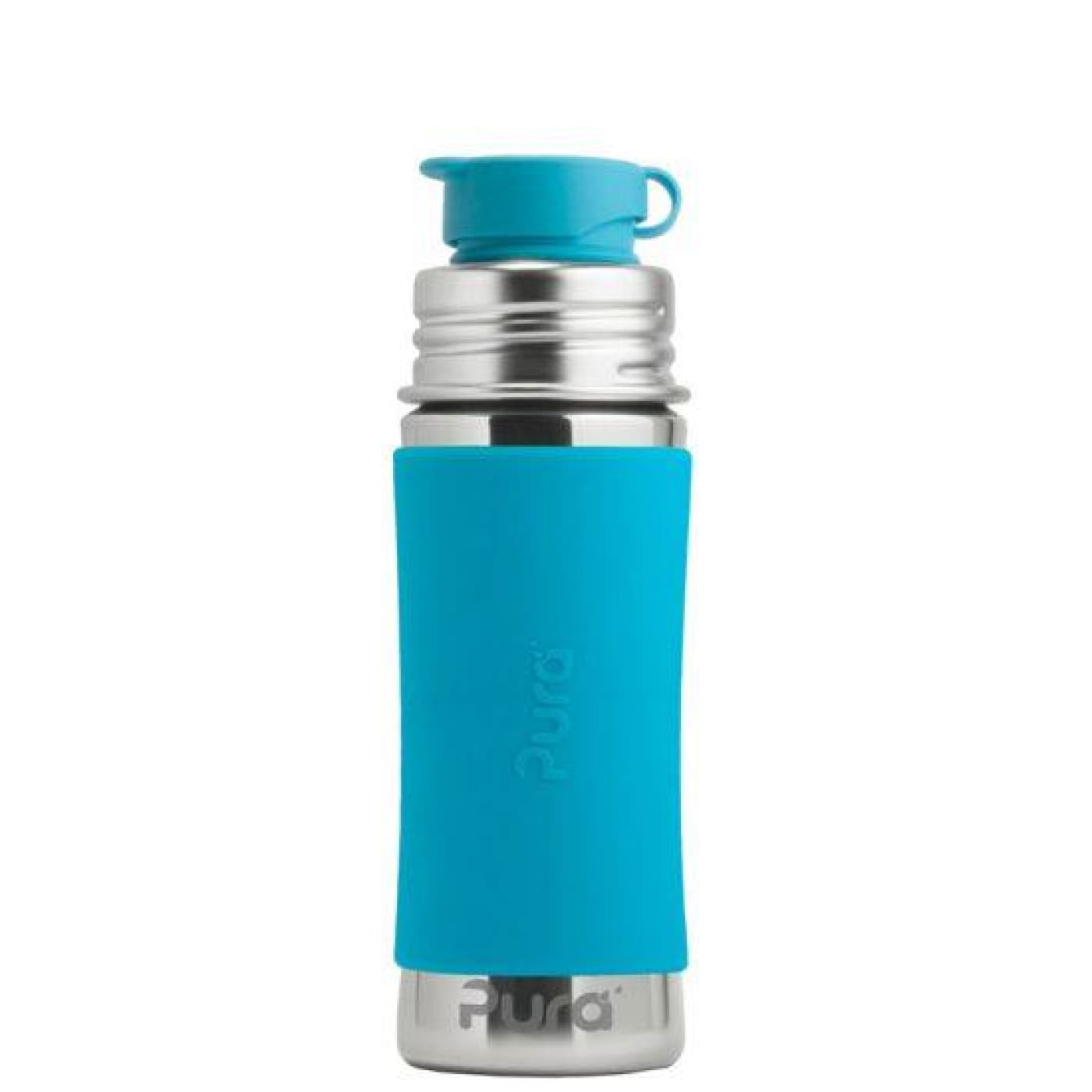 Pura Kiki Sport Mini Stainless Steel Bottle - Aqua Sleeve 325ML - NURSING & FEEDING - ECO RANGE