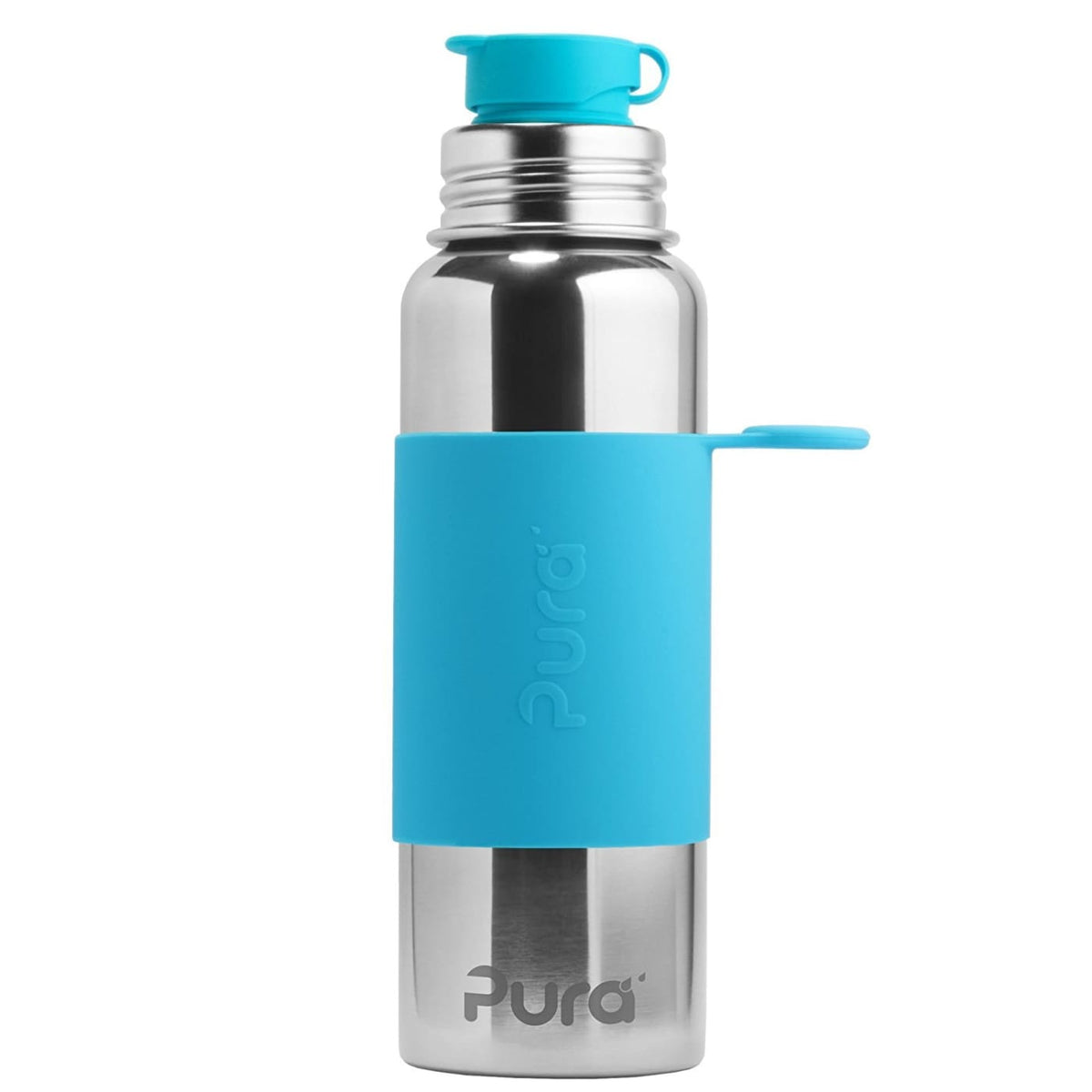 Pura Sport Stainless Steel Bottle - Aqua Sleeve 850ML - NURSING &amp; FEEDING - ECO RANGE