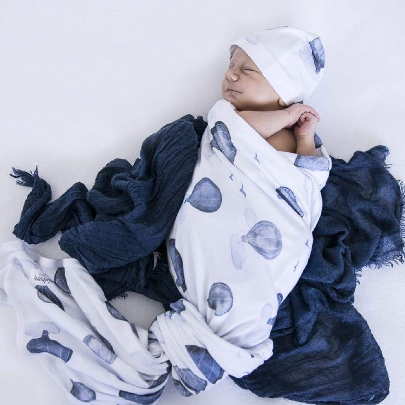 Snuggle Honey Kids Baby Jersey Wrap & Beanie Set - Cloud Chaser - NURSERY & BEDTIME - SWADDLES/WRAPS