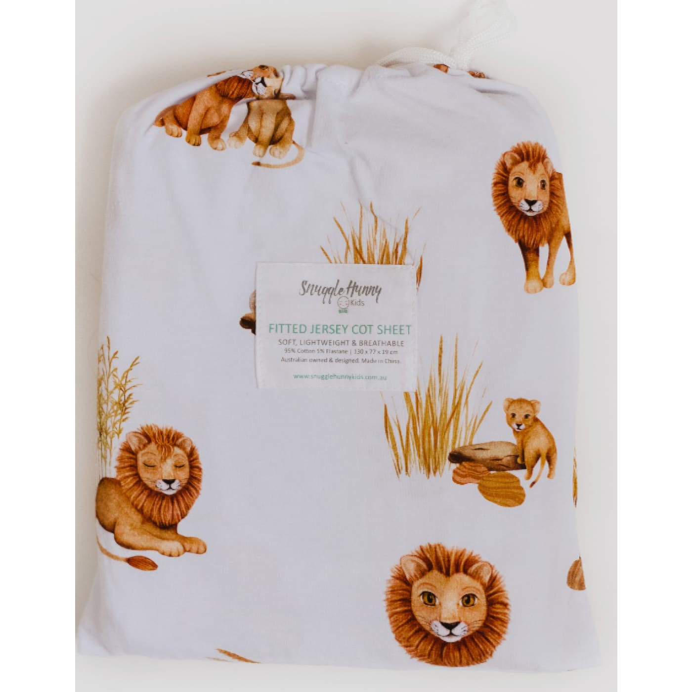 Snuggle Hunny Kids Fitted Cot Sheet - Lion - Lion - NURSERY & BEDTIME - COT MANCHESTER