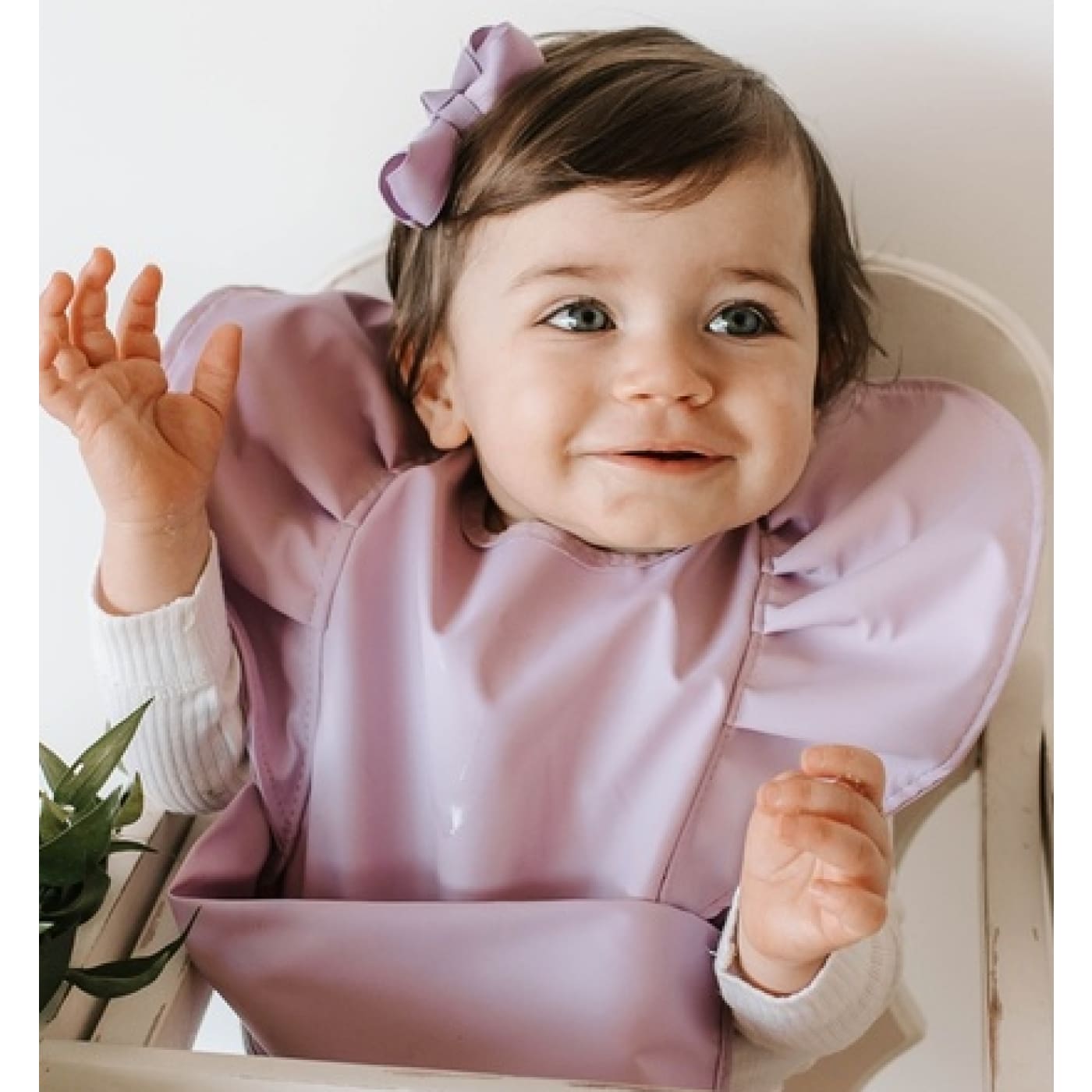 Snuggle Hunny Kids Snuggle Waterproof Frill Bib - Lavender - Lavender - NURSING & FEEDING - BIBS/BURP CLOTHS