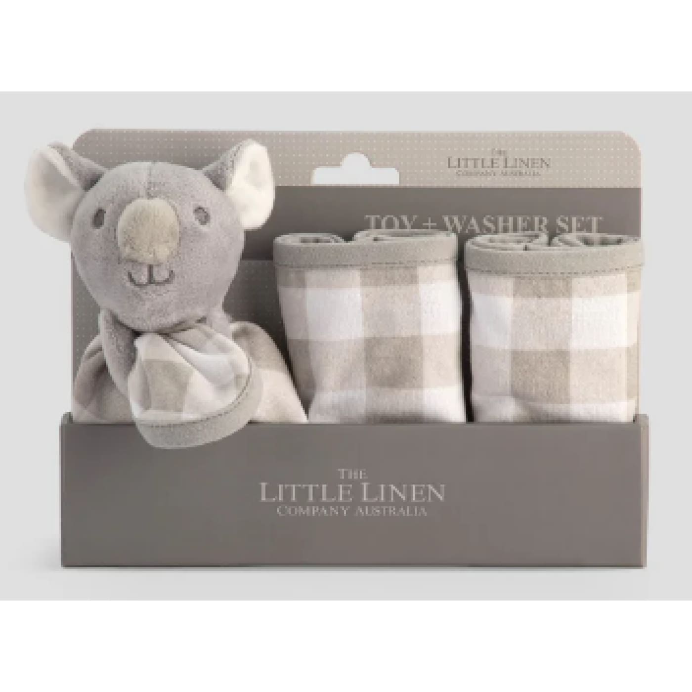 The Little Linen Company Washer & Toy Set - Koala - Koala - BATHTIME & CHANGING - TOWELS/WASHERS