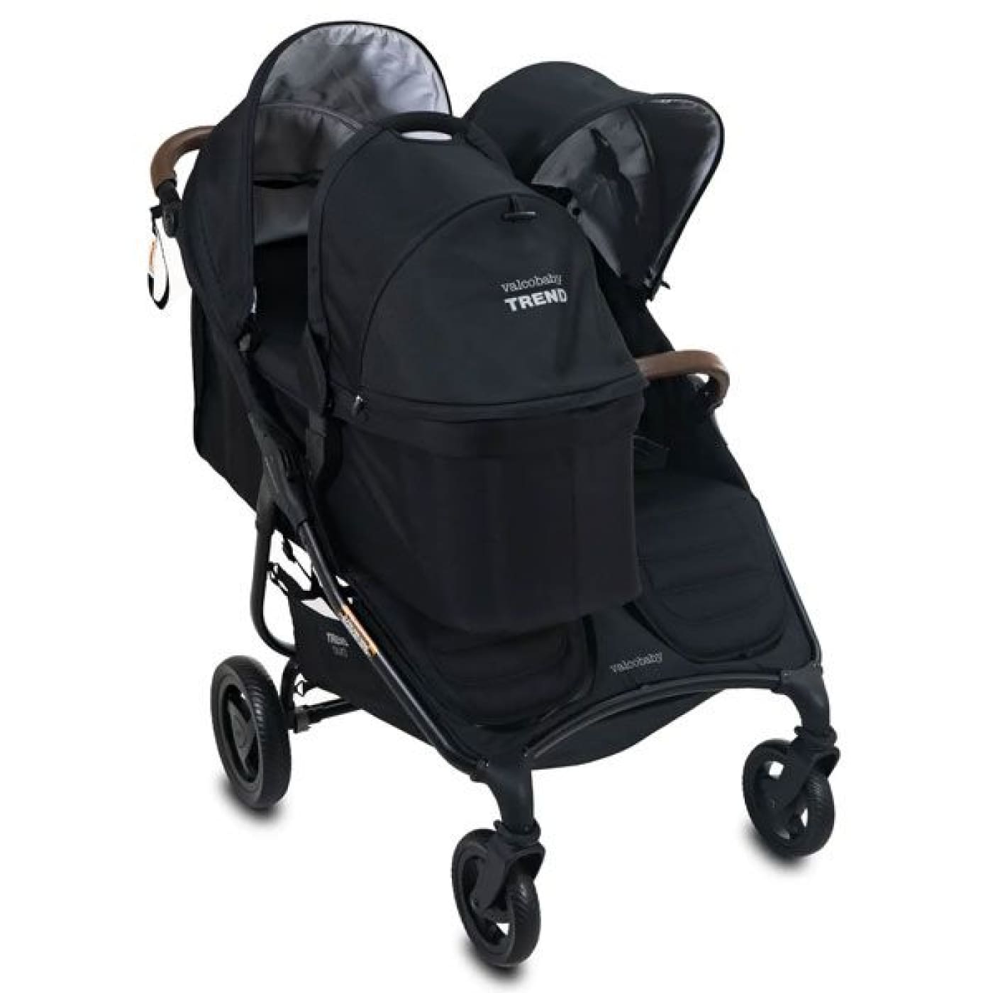 Valco Baby Bassinet for Snap Duo Trend (Includes Adaptor) - Ash Black - Ash Black - PRAMS & STROLLERS - BASS/CARRY COTS/STANDS