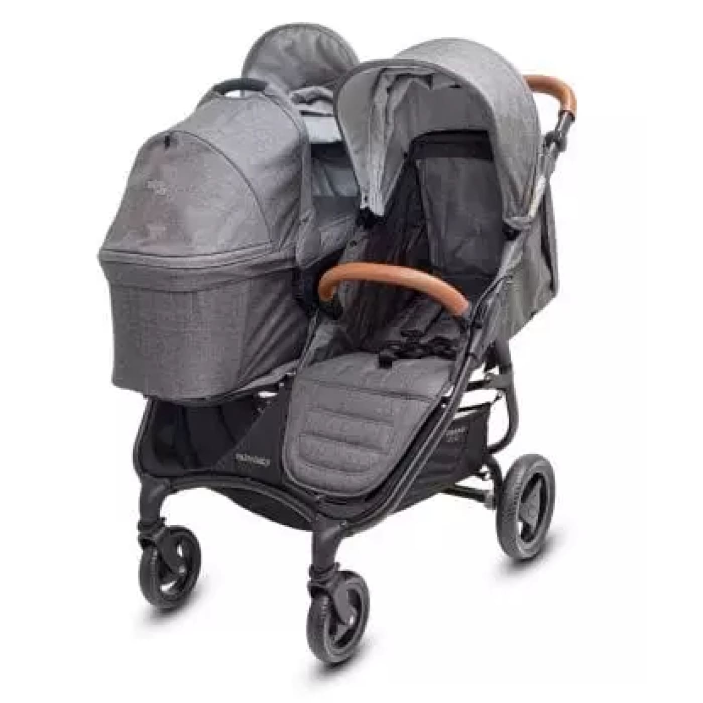 Valco Baby Bassinet for Snap Duo Trend (Includes Adaptor) - Charcoal - Charcoal - PRAMS & STROLLERS - BASS/CARRY COTS/STANDS