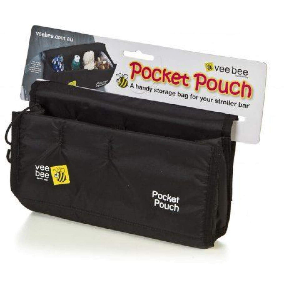 Veebee Pocket Pouch - Black - PRAMS &amp; STROLLERS - PRAM ORGANISERS