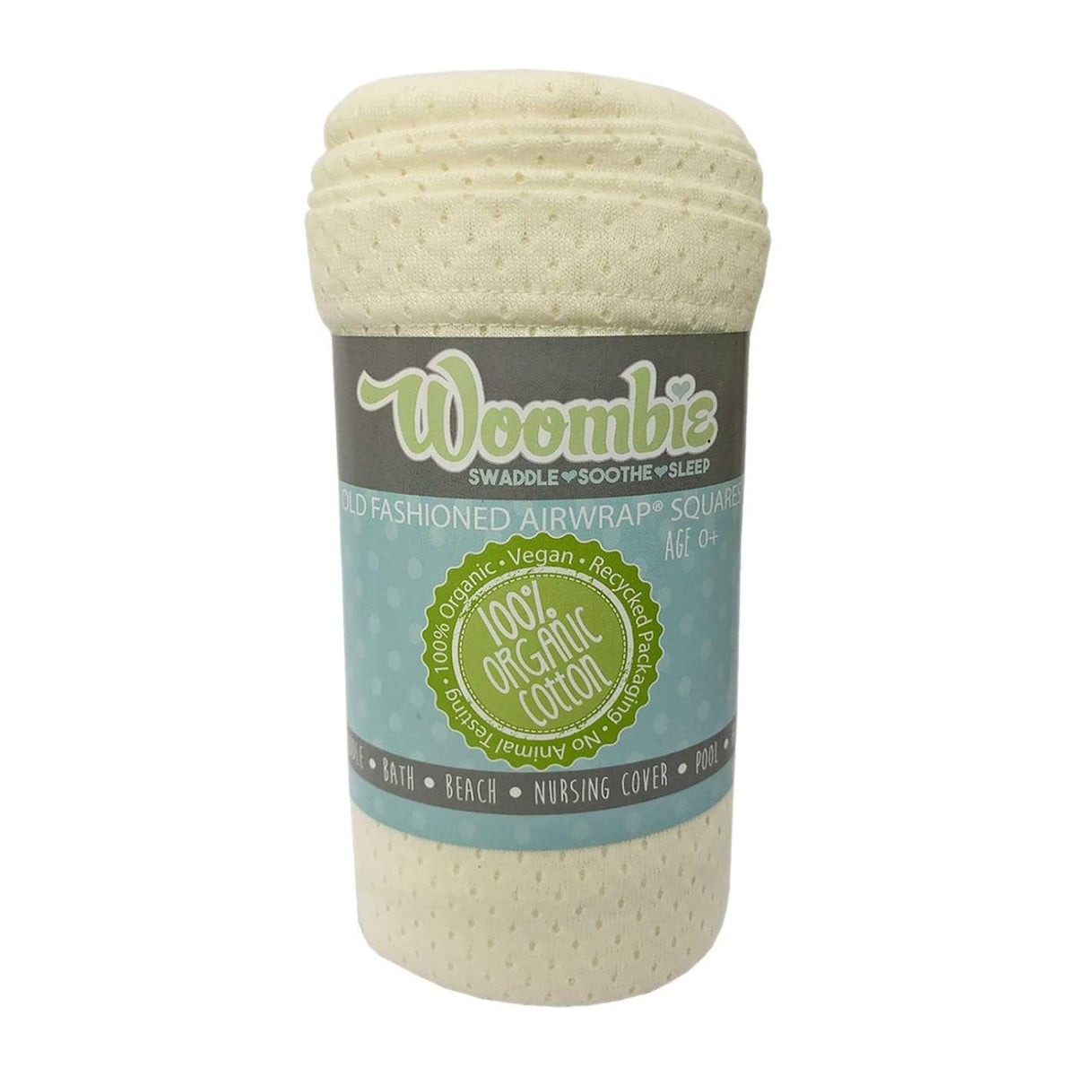 Woombie Old Fashioned Air Wrap - Cream - NURSERY &amp; BEDTIME - SWADDLES/WRAPS