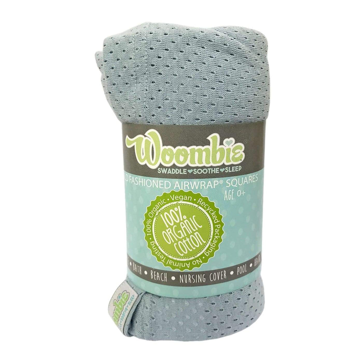 Woombie Old Fashioned Air Wrap - Light Blue - NURSERY &amp; BEDTIME - SWADDLES/WRAPS