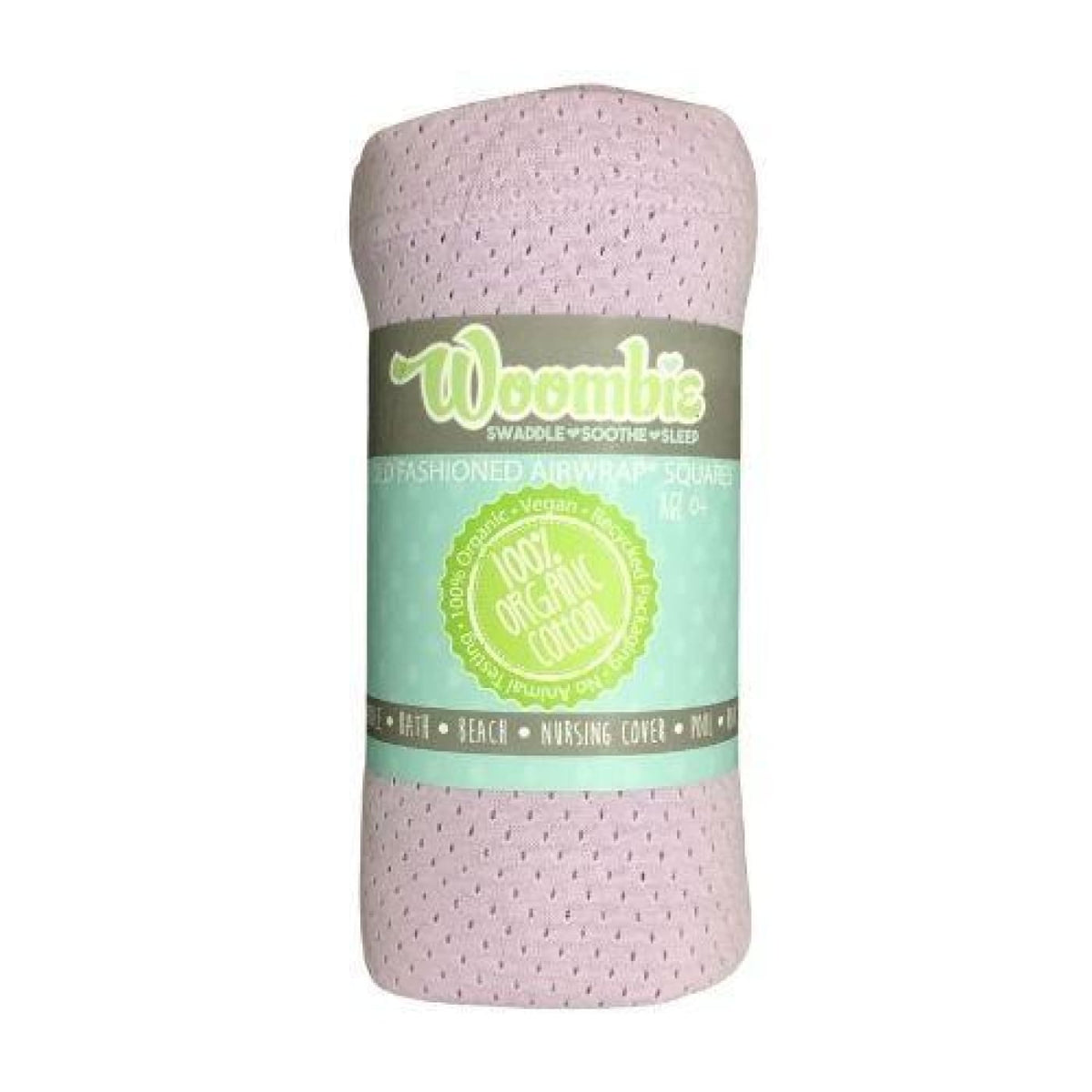 Woombie Old Fashioned Air Wrap - Light Lilac - 120x120cm / Light Lilac - NURSERY &amp; BEDTIME - SWADDLES/WRAPS
