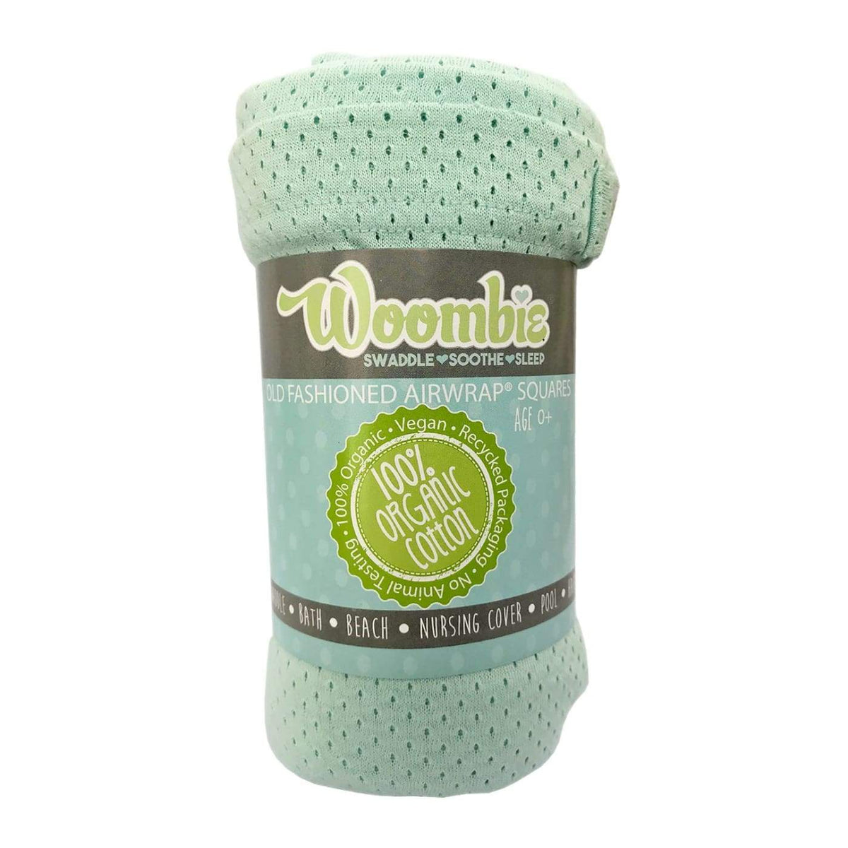 Woombie Old Fashioned Air Wrap - Minty - NURSERY &amp; BEDTIME - SWADDLES/WRAPS