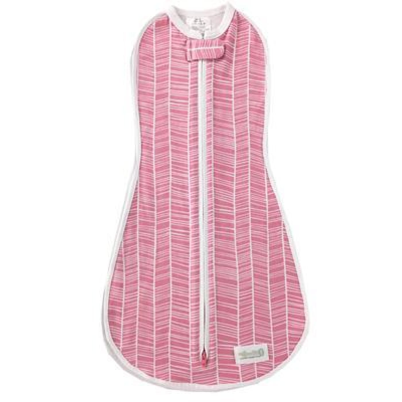 Woombie Original - Dusty Rose Herringbone Big Baby 3-6M/6.5-9KG - NURSERY & BEDTIME - SWADDLES/WRAPS