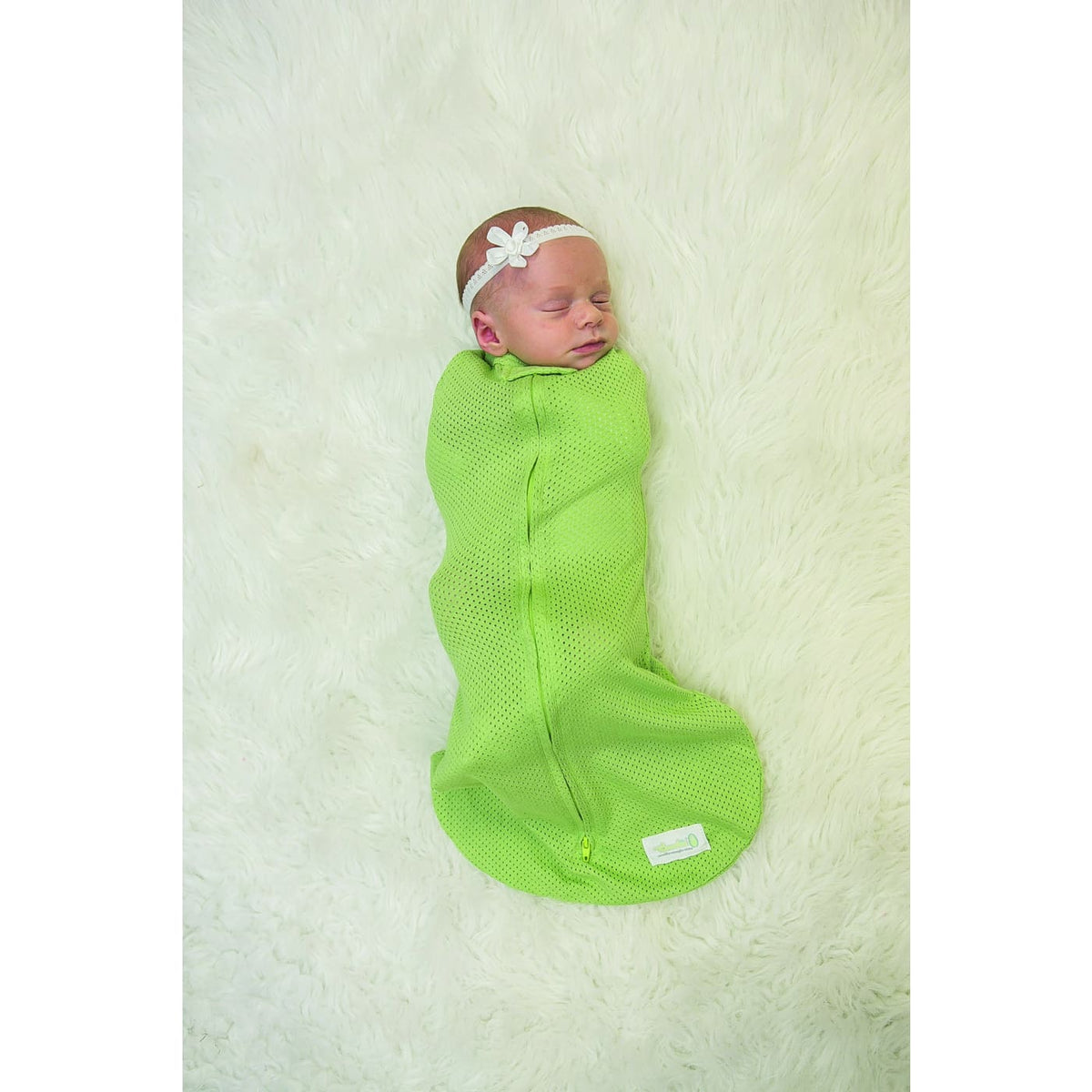 Woombie True Air Organic - Mojito Mint Big Baby 3-6M/6.5-9KG - NURSERY &amp; BEDTIME - SWADDLES/WRAPS